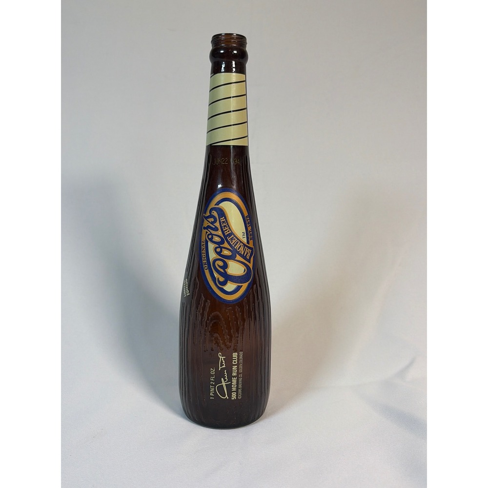 Coors Banquet‎ Beer Baseball Bat Bottle 500 Home Run Club Limited Edition Amber